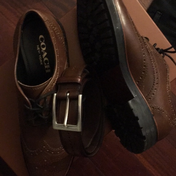 Coach Wing tips  & Allen Edmonds belt - Picture 1 of 8